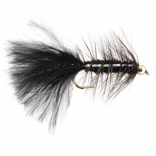 The Essential Fly Goldhead Bugger Black Fishing Fly